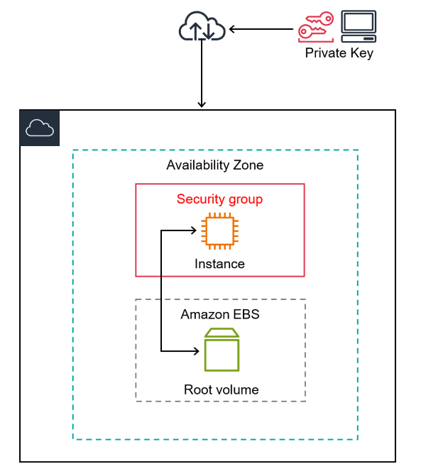 
				An Amazon EBS-backed instance in a security group.
			