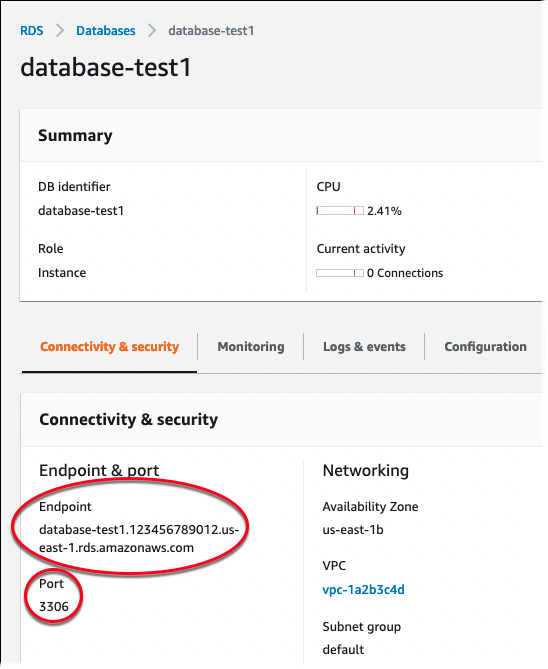 Connect to a MariaDB DB instance.